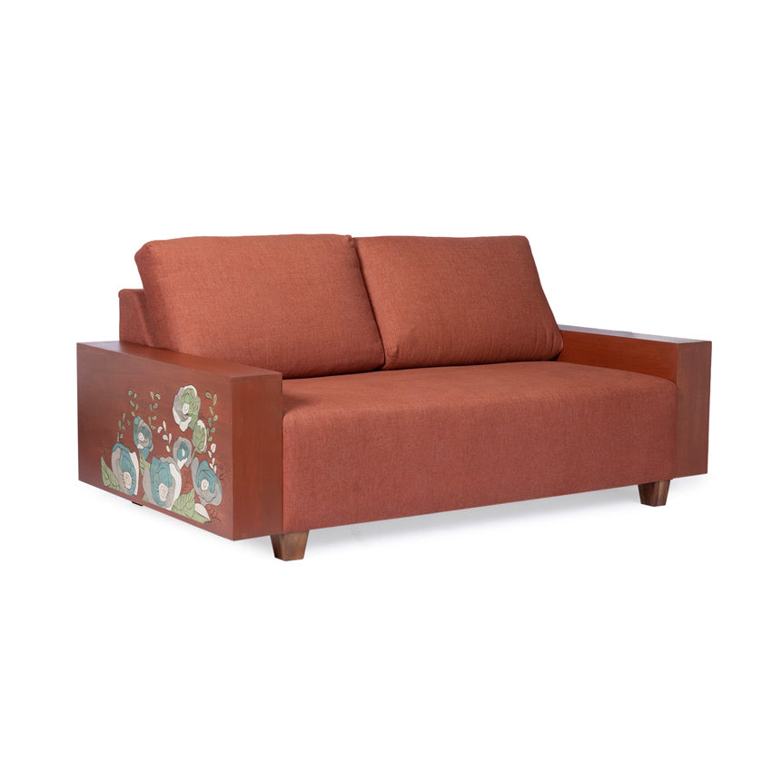 Noah Large 2 Seater Sofa - Wooden Handrest & Modern Comfort – Fabuliv