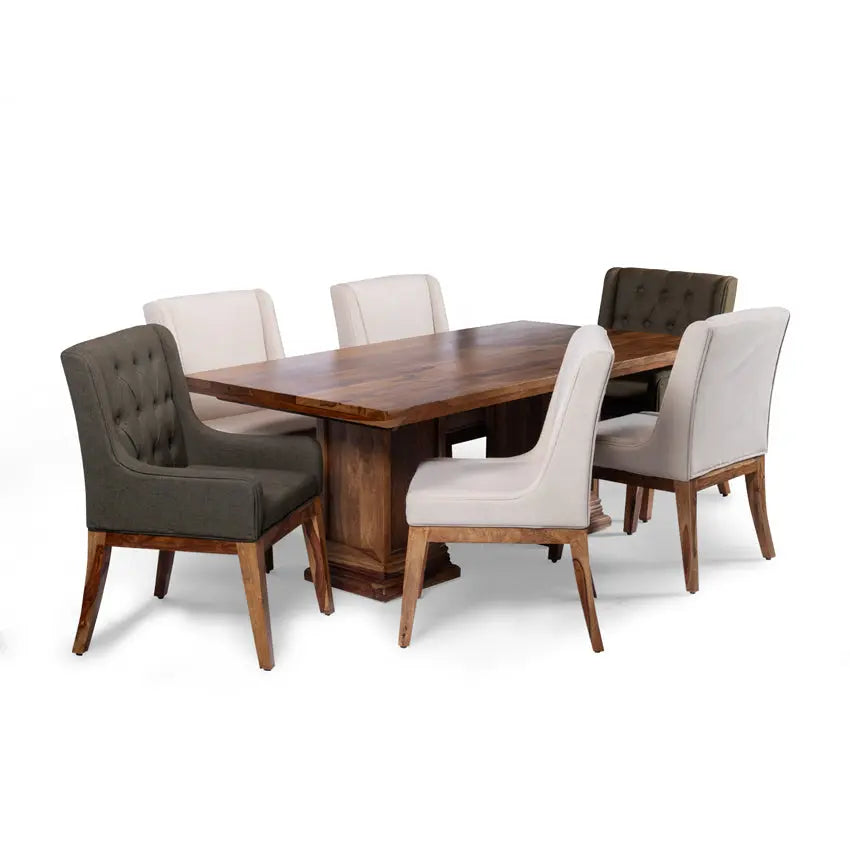 Enrico Solid Wood Six Seater Dining Set