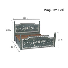 Olive Athens Solid Wood Bed