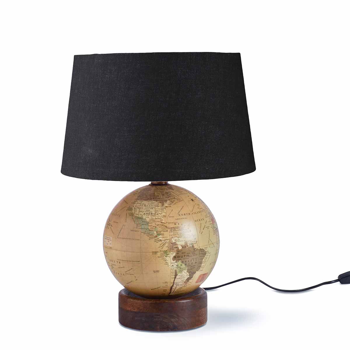 Table Lamp with Decorative Globe Base