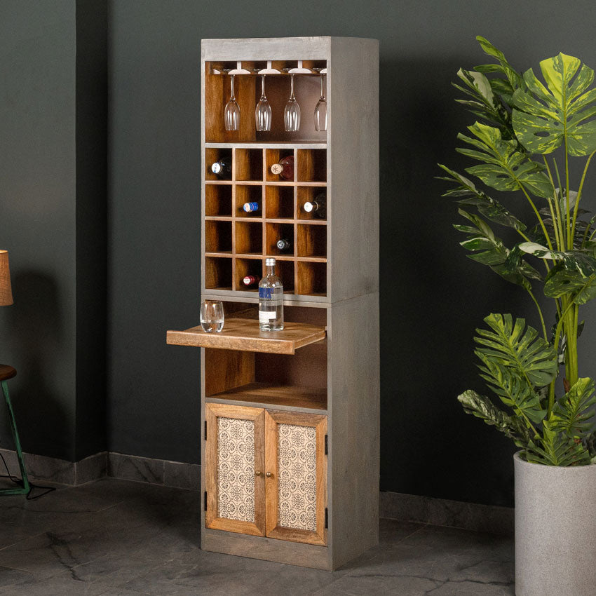 Xavier Solid Wood Bar Cabinet
