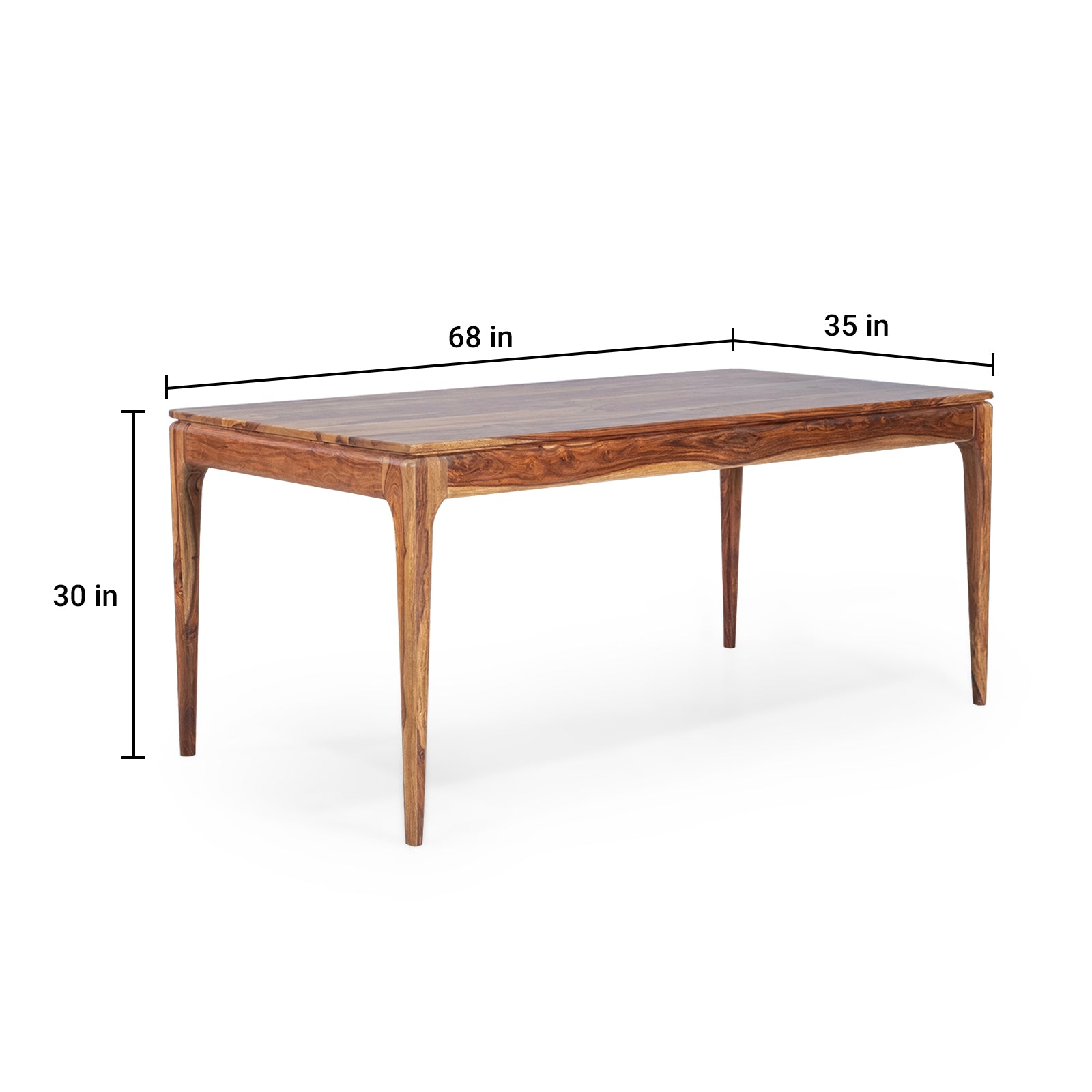 Kawung Sheesham Wood 6 Seater Dining Table with 6 Chairs in 2 Colours