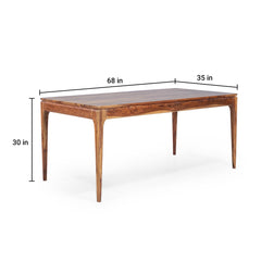 Kawung Sheesham Wood 6 Seater Dining Table with 6 Chairs in 2 Colours