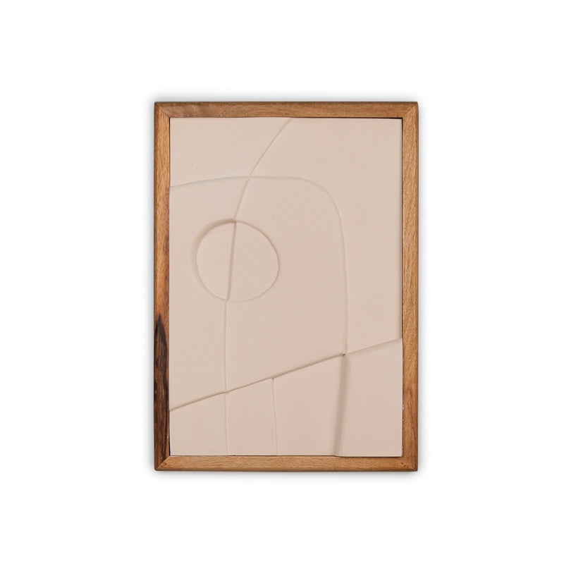 Wooden Wall Art Set of 3 in White Colour