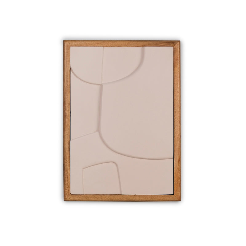 Wooden Wall Art Set of 3 in White Colour