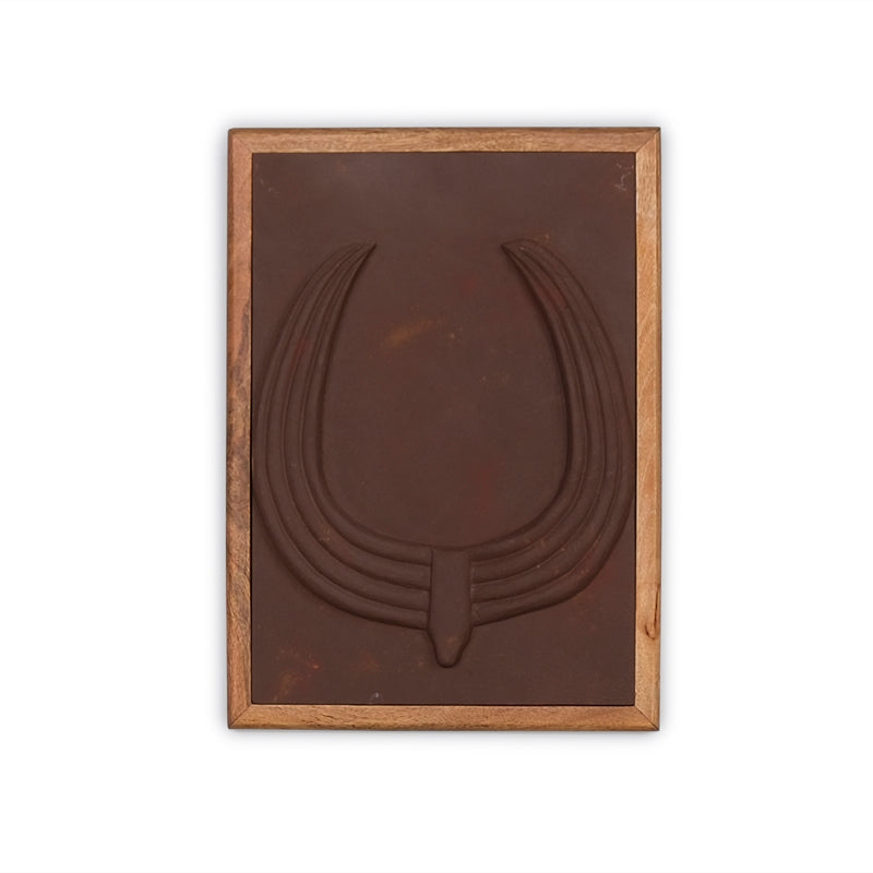 Wooden Wall Decor Set of 3 in Vintage Rust Colour