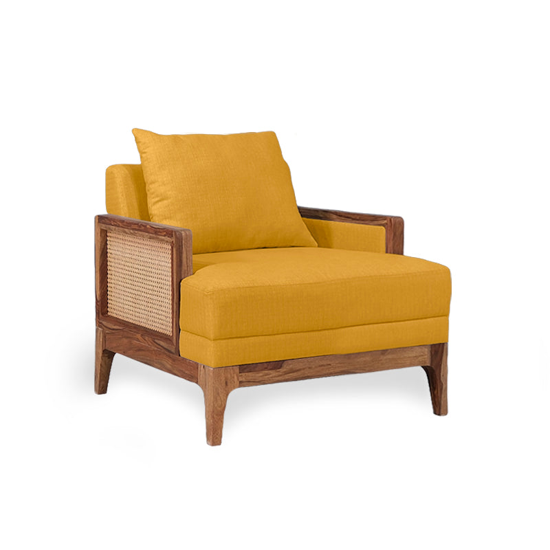 Arbor Rattan Sofa 1 Seater Textured Light Brown