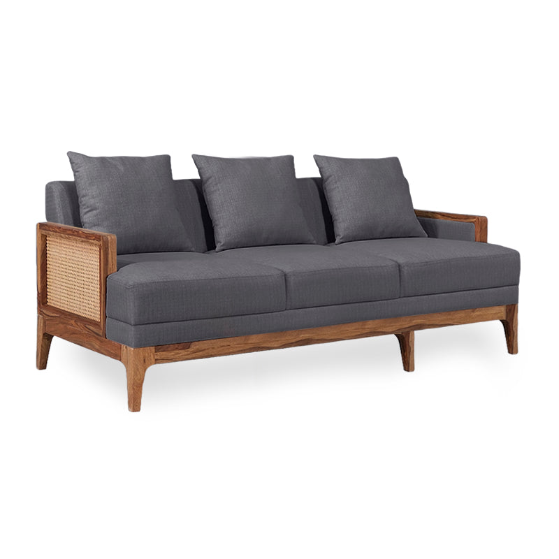Arbor Rattan Sofa 3 Seater Textured Light Brown
