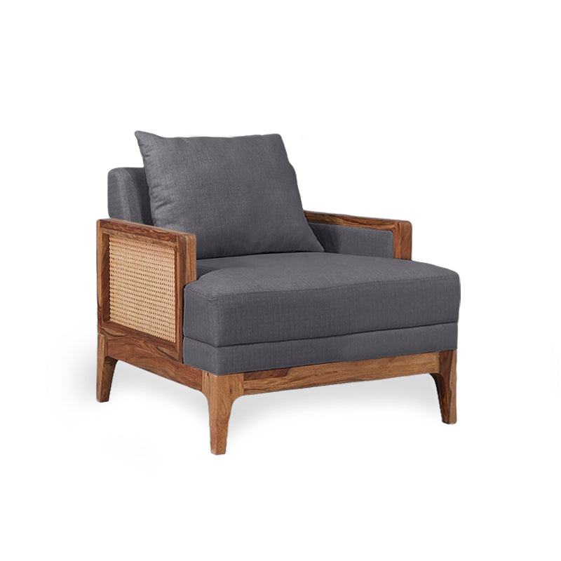 Arbor Rattan Sofa 1 Seater Textured Ivory