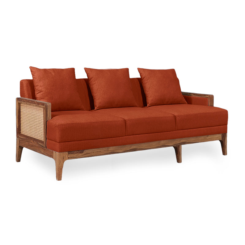 Arbor Rattan Sofa 3 Seater Textured Light Brown