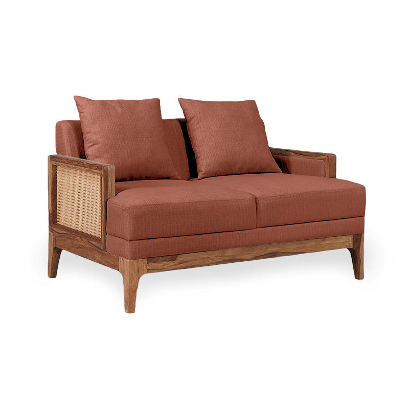 Arbor Rattan Sofa 2 Seater Textured Light Brown