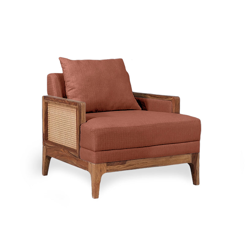 Arbor Rattan Sofa 1 Seater Textured Ivory
