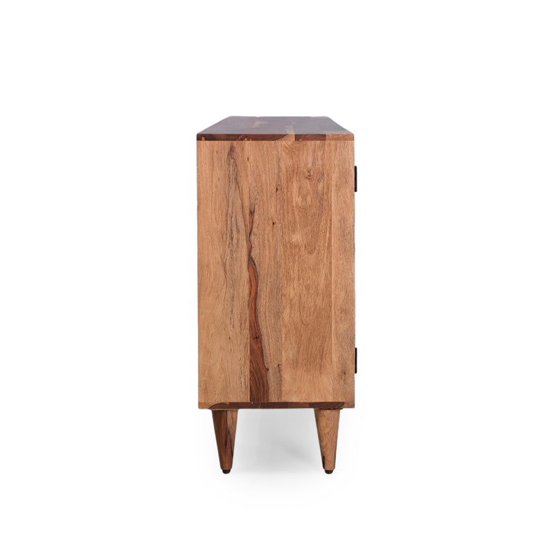 Verona Rattan Sheesham Wood Cabinet