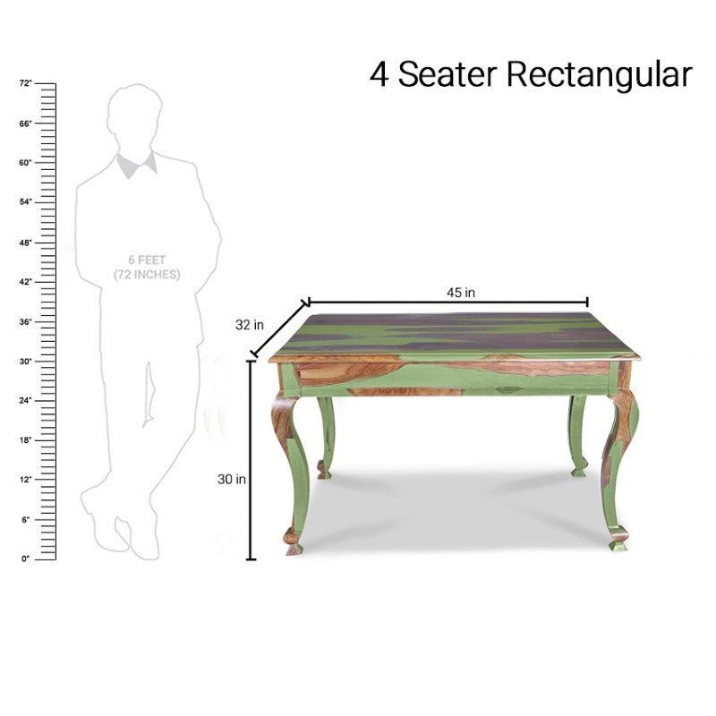 Pansy Solid Wood Six Seater Dining Set