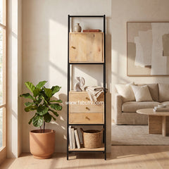 Charme Iron and Mango Wood Display Unit