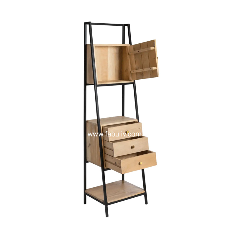 Charme Iron and Mango Wood Display Unit