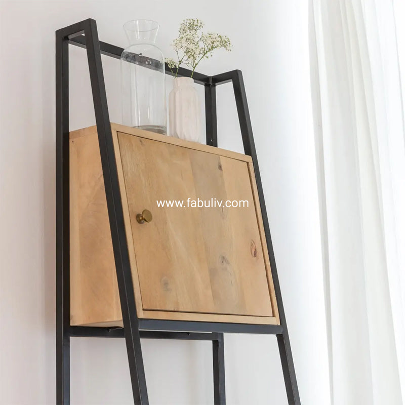 Charme Iron and Mango Wood Display Unit