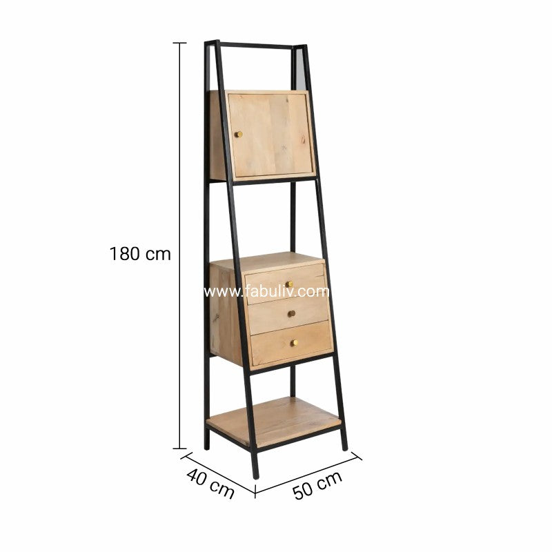 Charme Iron and Mango Wood Display Unit