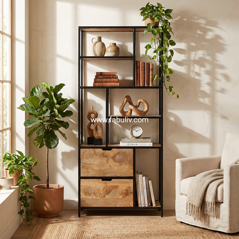 Harmonie Iron and Mango Wood Display Unit