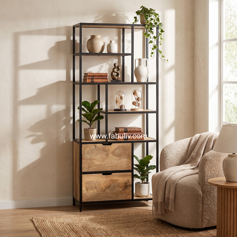 Harmonie Iron and Mango Wood Display Unit