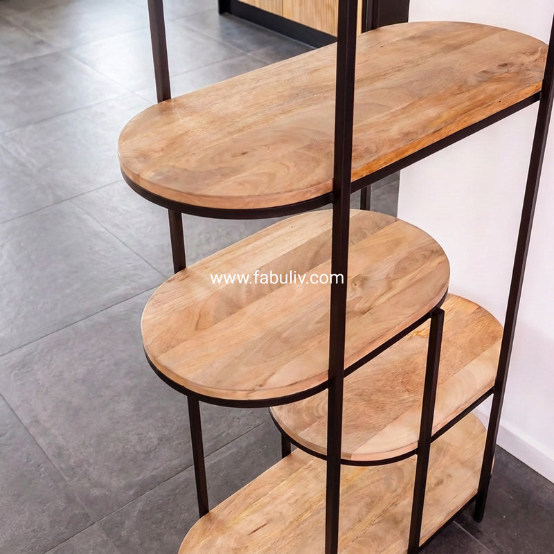 Nuance Iron and Mango Wood Display Unit