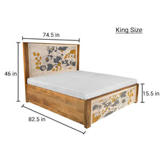 Winifred Solid Wood Bed with Hand Carving