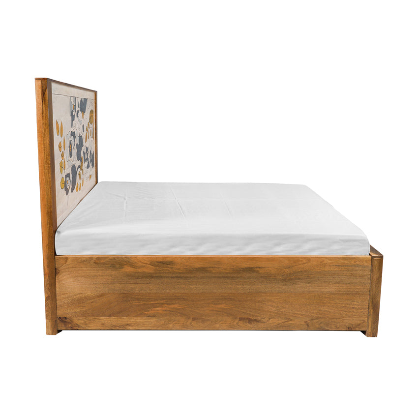 Winifred Solid Wood Bed with Hand Carving