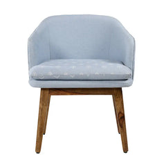 Sheesham Wood Dining Chair in Vintage Blue