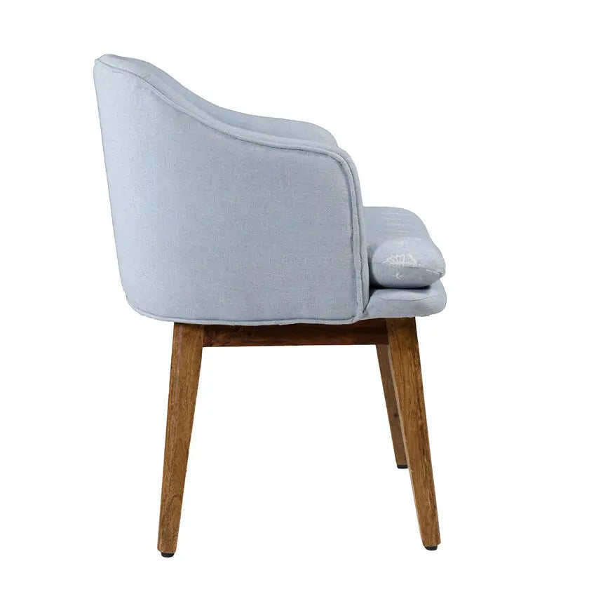 Freya Sheesham Wood Dining Chair in Vintage Blue