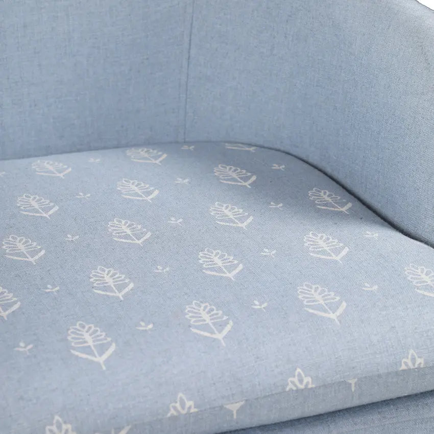 Freya Sheesham Wood Dining Chair in Vintage Blue