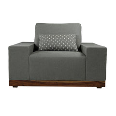 Valentina Single Seater Sofa with Sheesham Wood Base