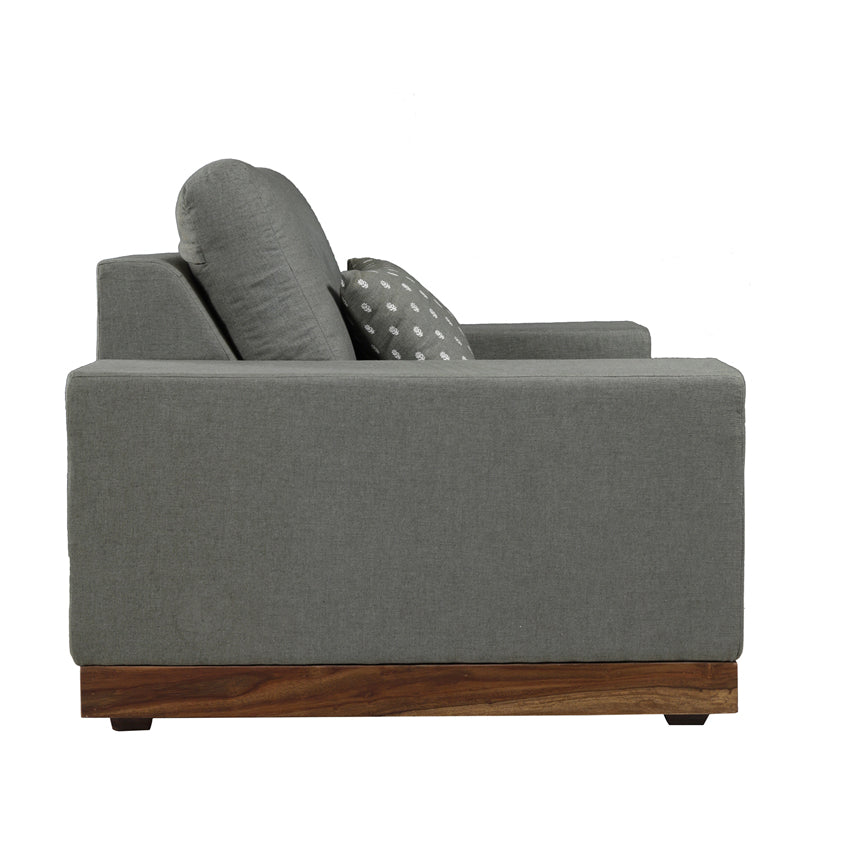 Single Seater Sofa with Sheesham Wood Base