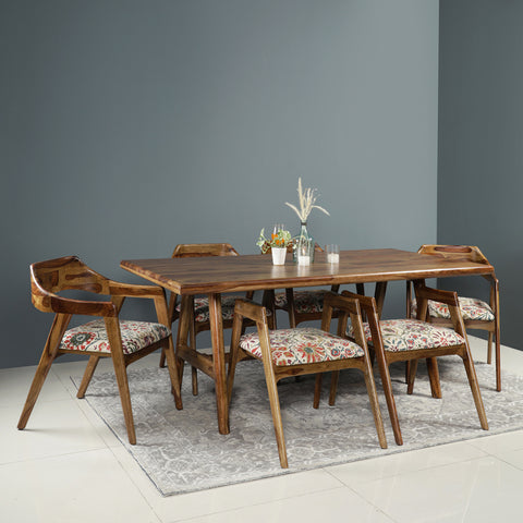Tiziana Sheesham Wood 6 Seater Dining Set