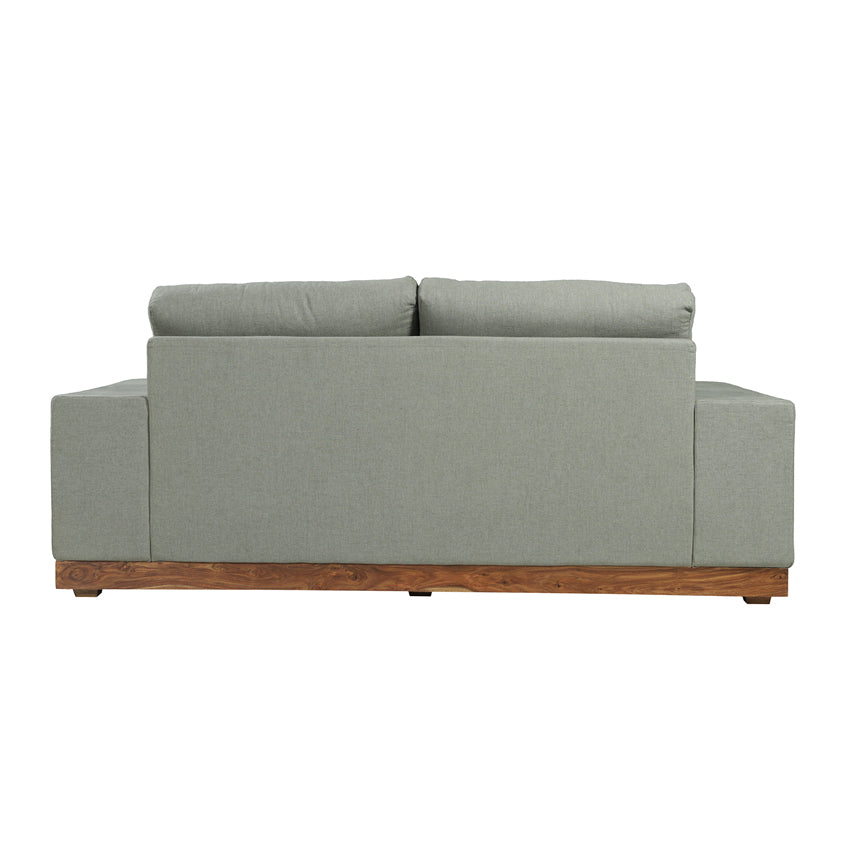 Valentina Two Seater Sofa with Sheesham Wood Base & Linen Fabric