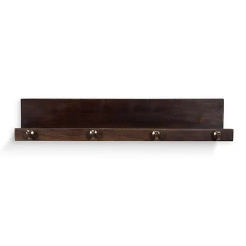 Jamie Camel Wall Shelf with Hooks
