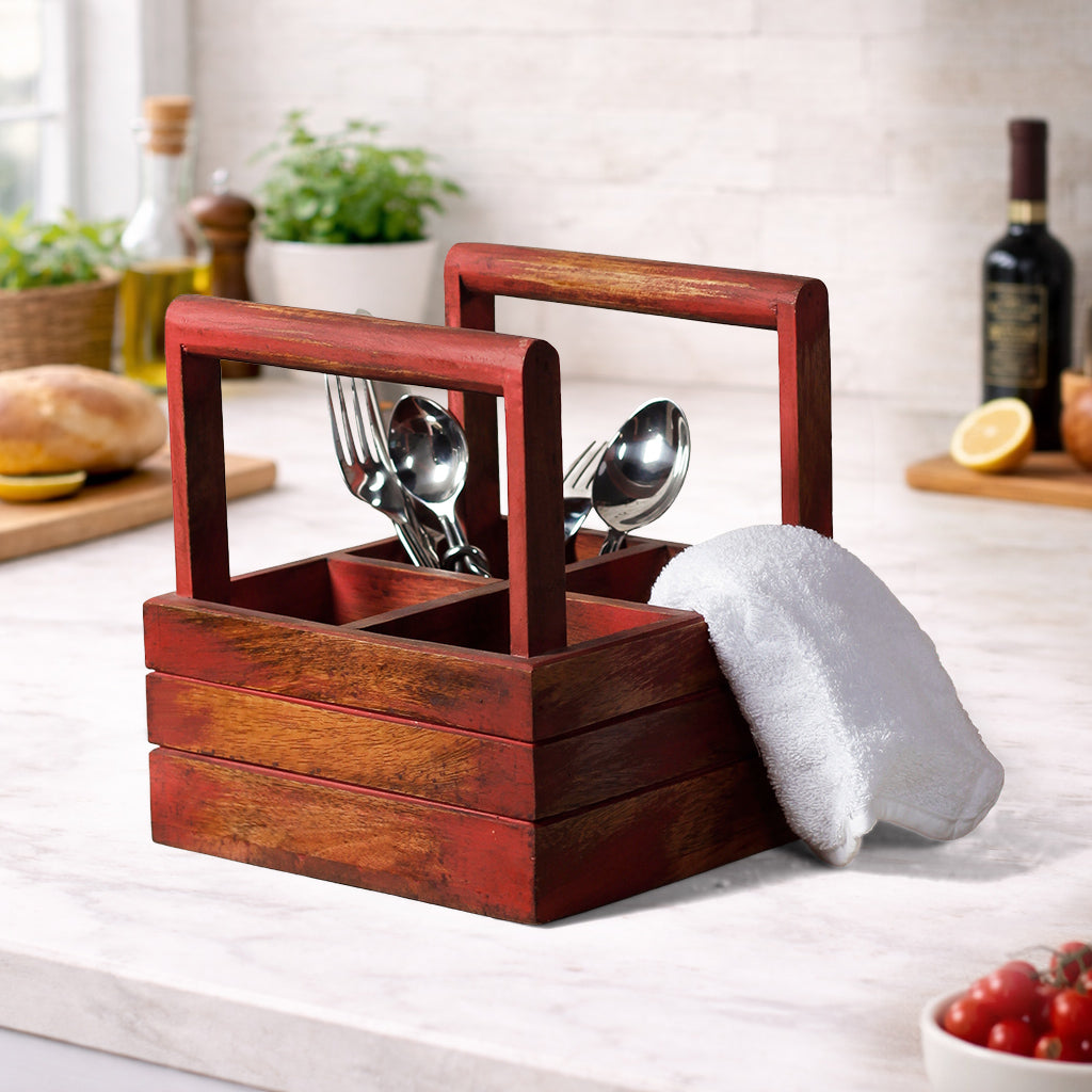 Teak Wooden Condiment Set