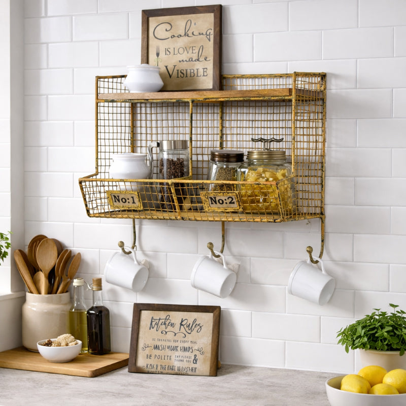 Persian industrial wall shelf