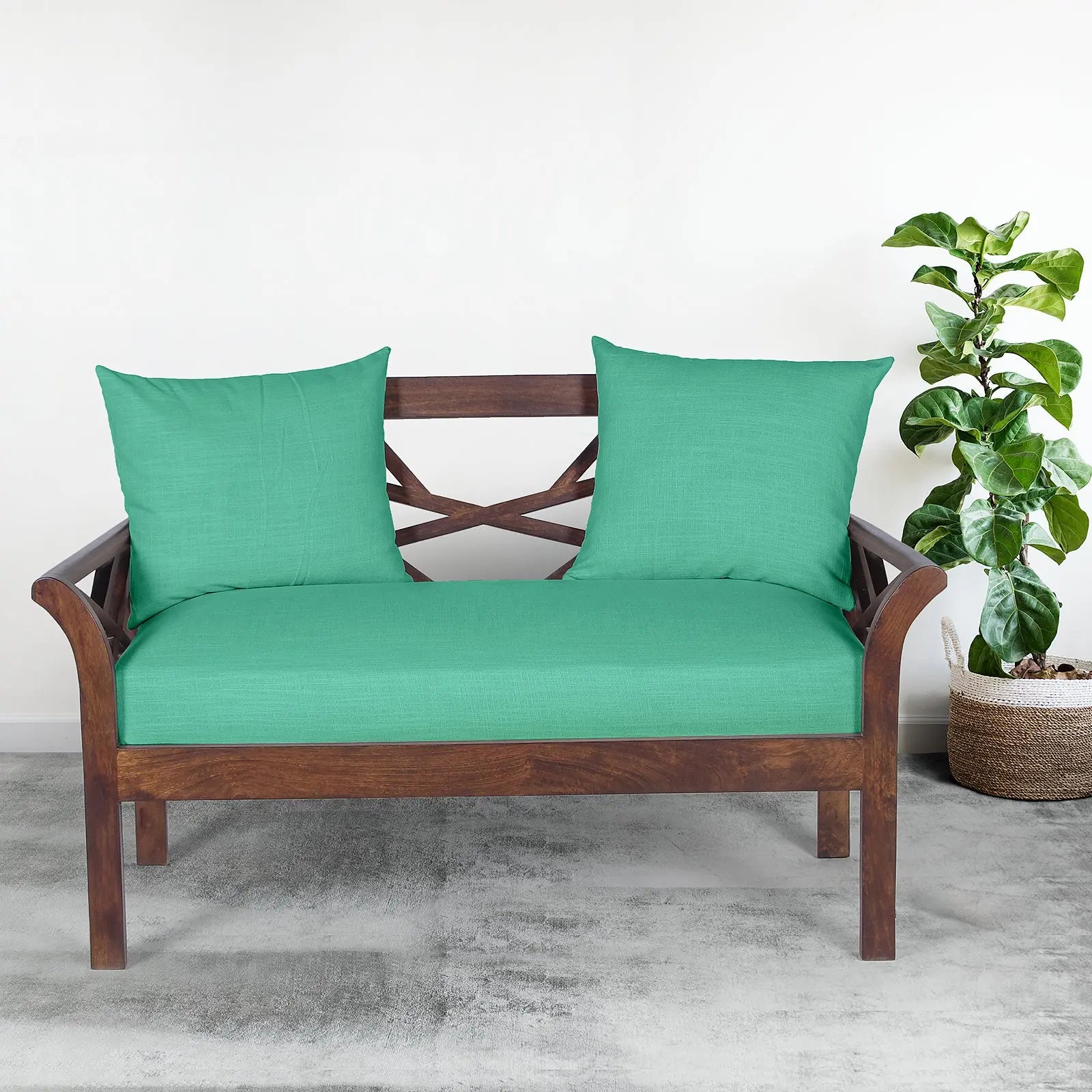 Alice Solid Wood Two Seater Sofa