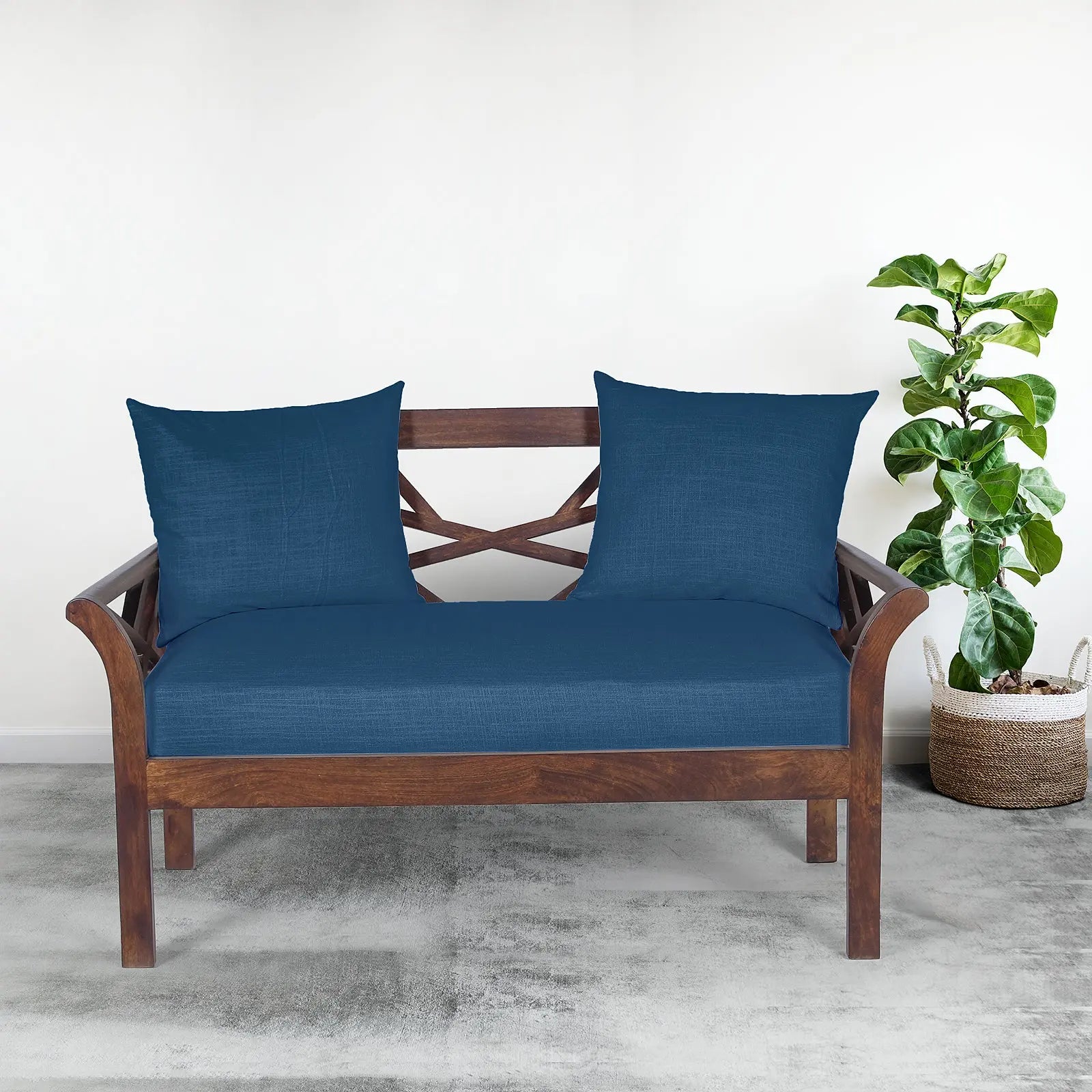 Alice Solid Wood Two Seater Sofa