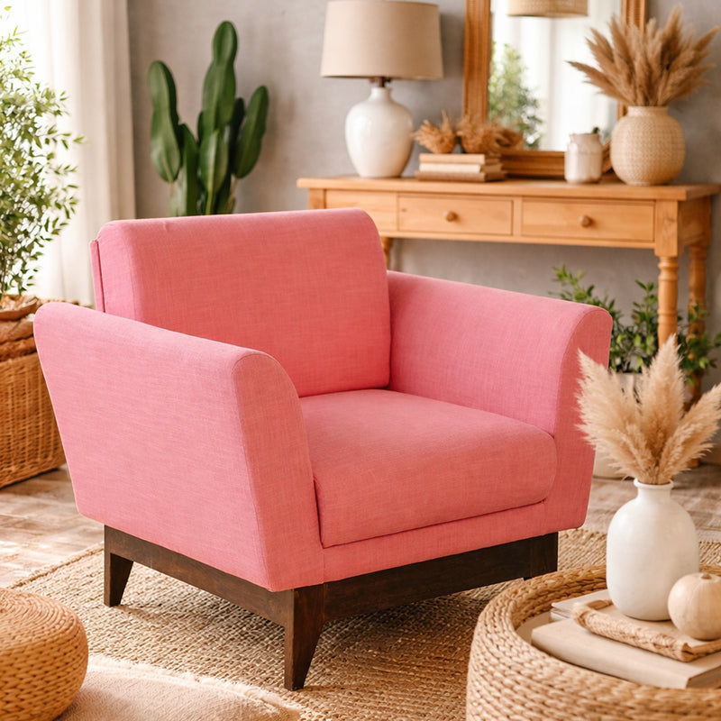 Lennard Solid Wood One Seater Sofa