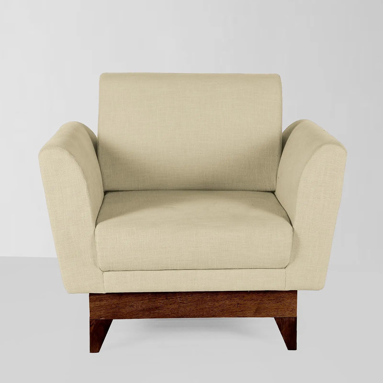 Lennard Solid Wood One Seater Sofa