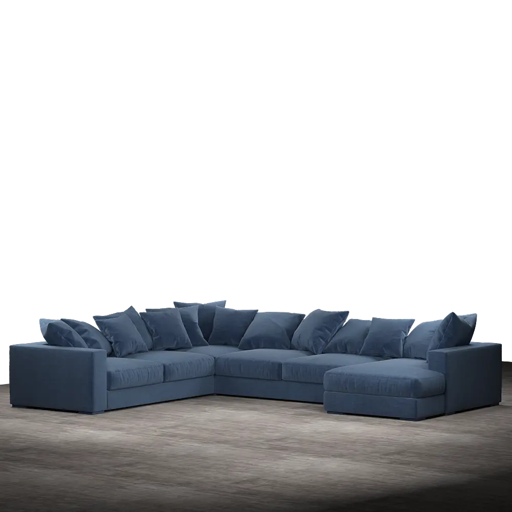 Striado Upholstered Sofa With Chaise Sectional