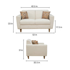 William 2 Seater Sofa in Linen Blend Fabric