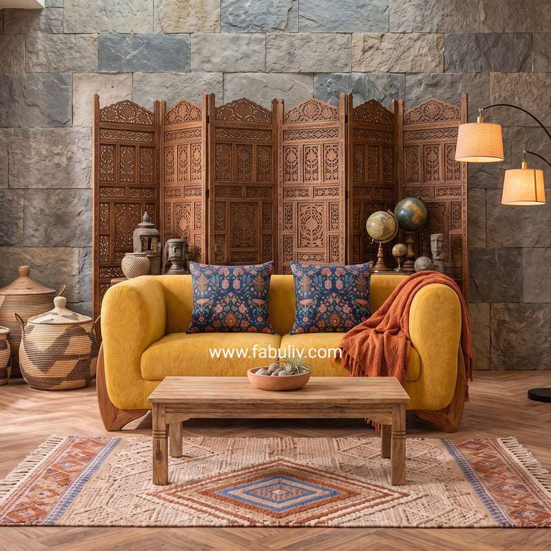 Cheshire 2 Seater Sofa in Mustard Color