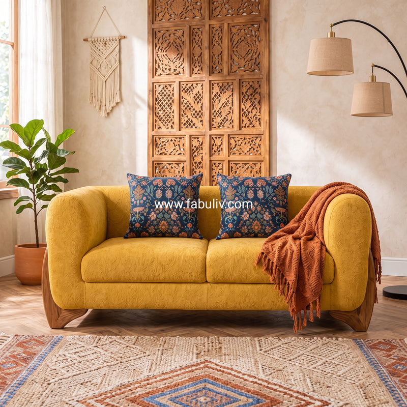 Cheshire 2 Seater Sofa in Mustard Color