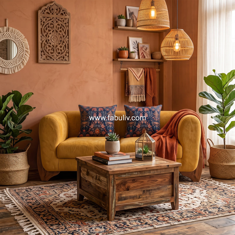 Cheshire 2 Seater Sofa in Mustard Color