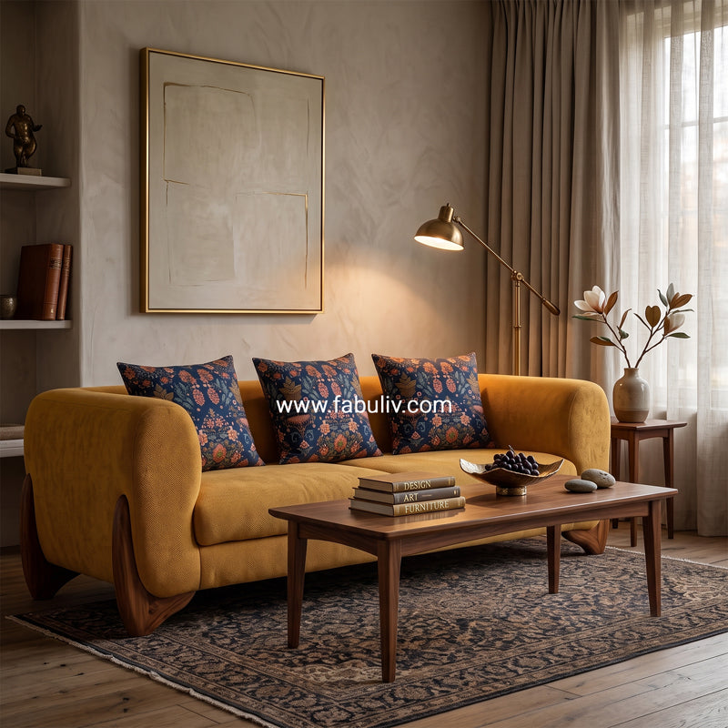Cheshire 3 Seater Sofa in Mustard Color