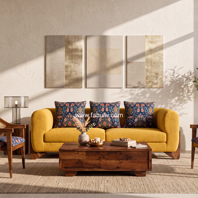 Cheshire 3 Seater Sofa in Mustard Color