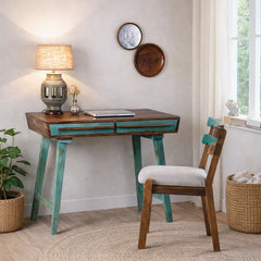 Philibert Solid Wood Study Table with Chair