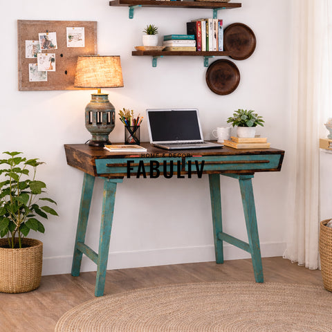 Philibert Solid Wood Study Table - Solid Wood Study Table - Fabuliv